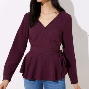 Loft wrap blouse